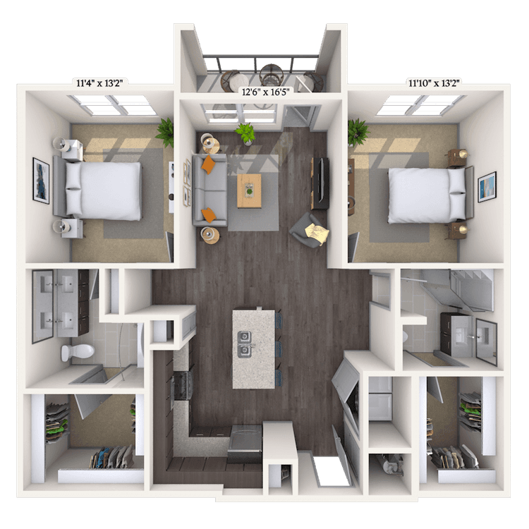Floorplan image of unit 2833