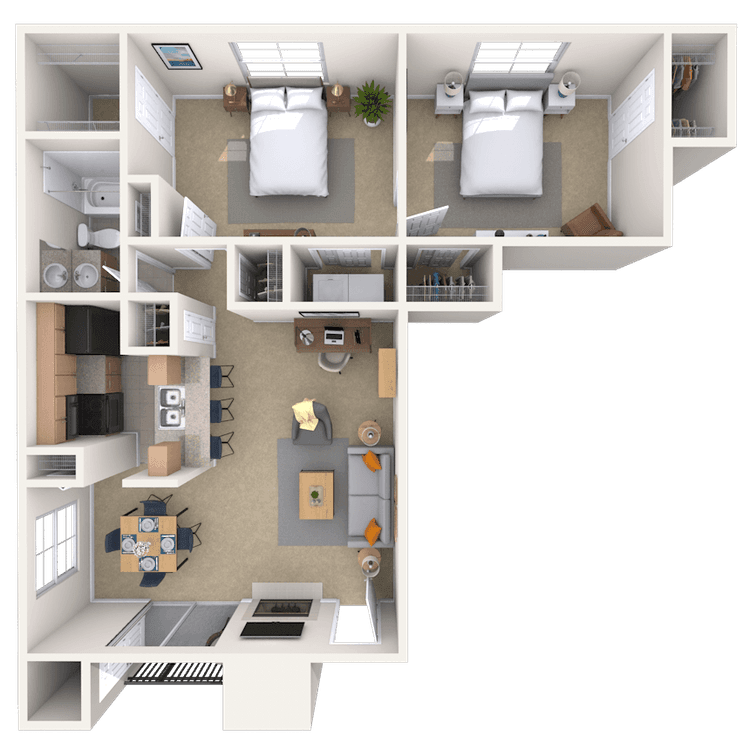 Floorplan image of unit 018107