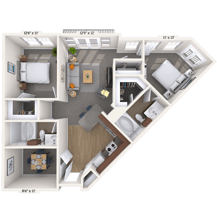 Floorplan image of unit 014203