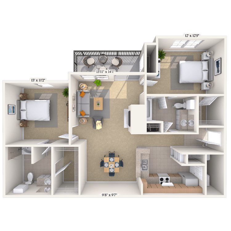 Floorplan image of unit 012234