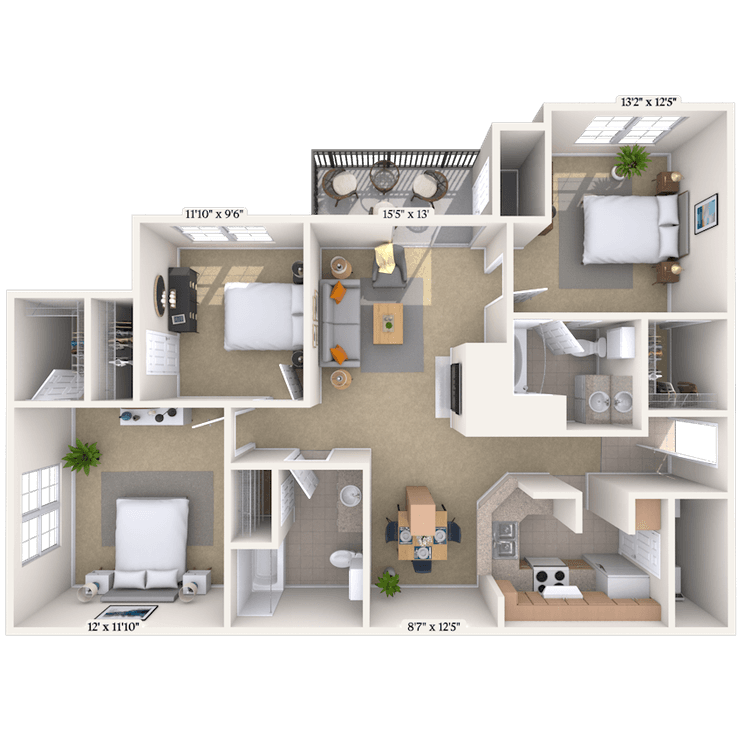 Floorplan image of unit 011412