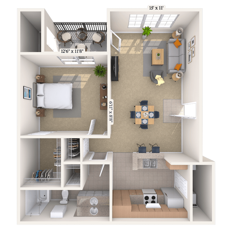 Floorplan image of unit 011413