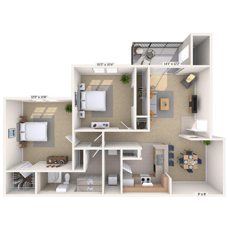 Floorplan image of unit 011024