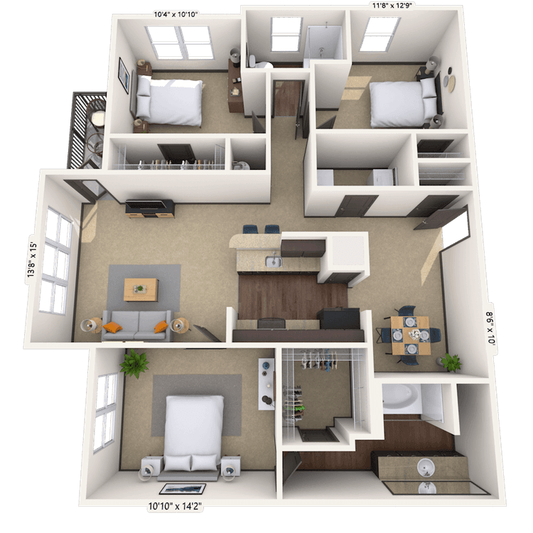 Floorplan image of unit 033102