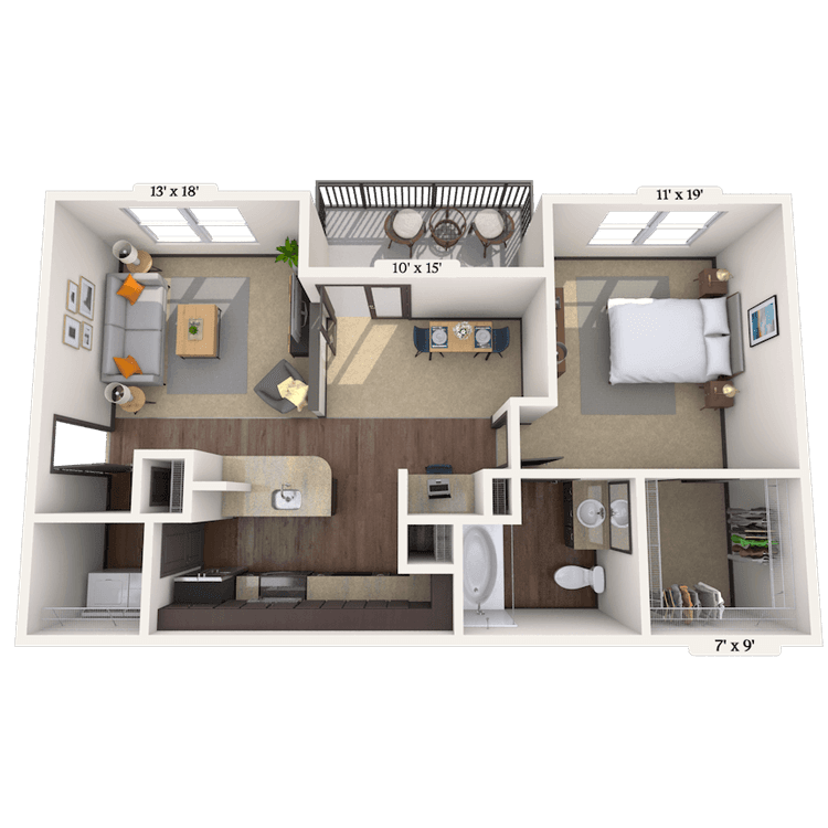 Floorplan image of unit 07731