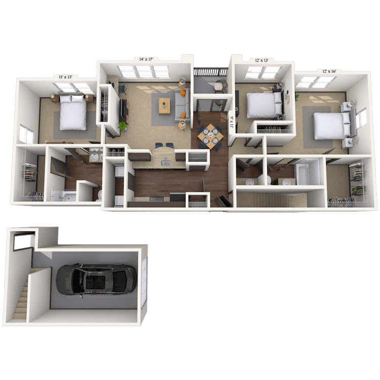 Floorplan image of unit 03322