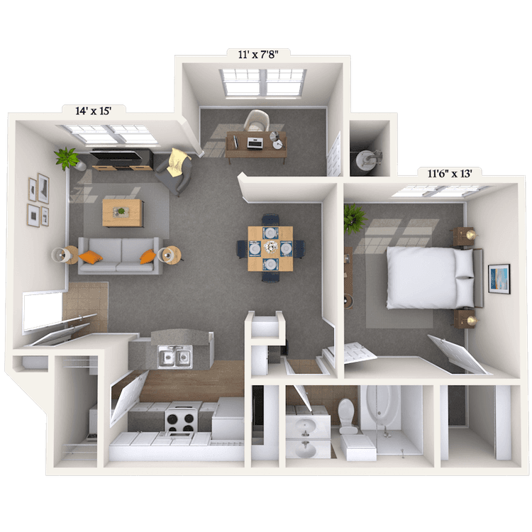 Floorplan image of unit 272738