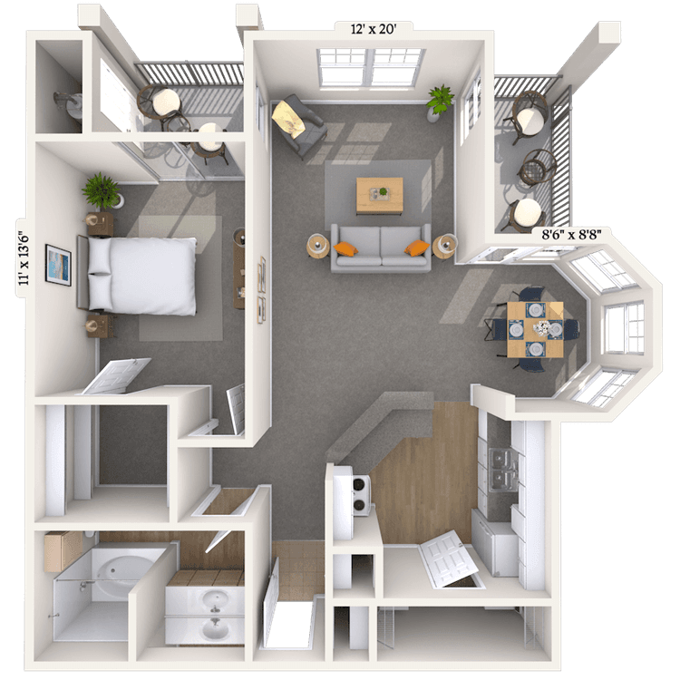Floorplan image of unit 272725