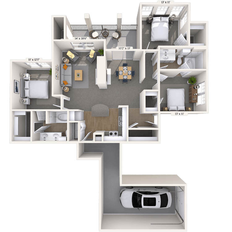 Floorplan image of unit 313122