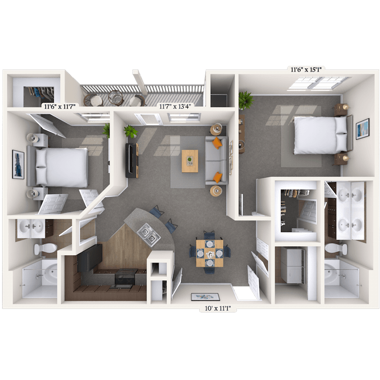 Floorplan image of unit 141424