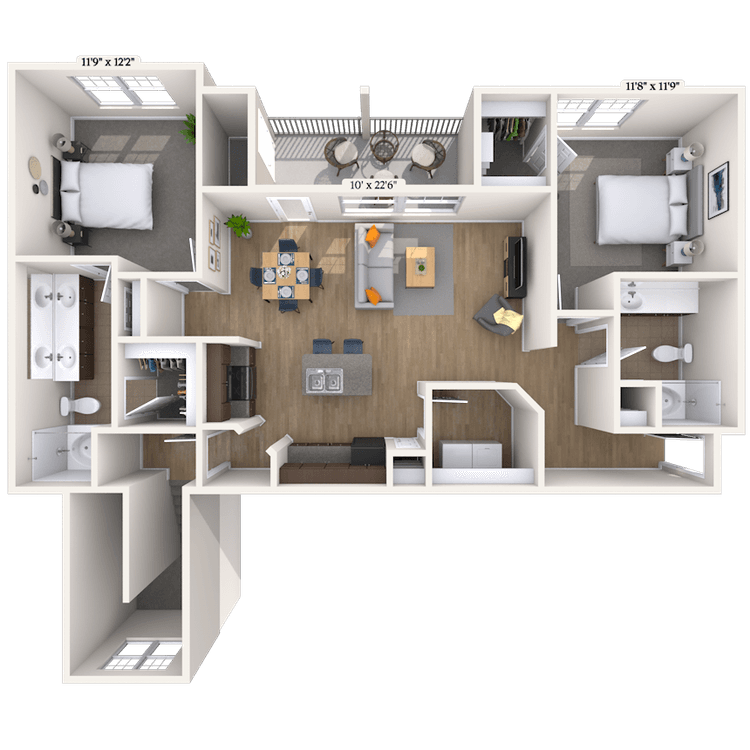 Floorplan image of unit 232321