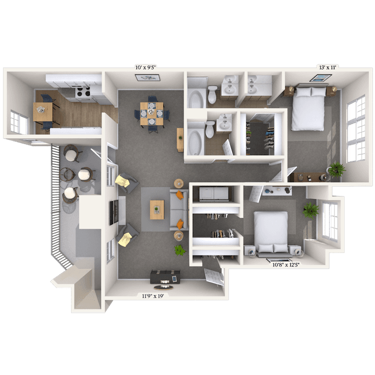 Floorplan image of unit 011229E