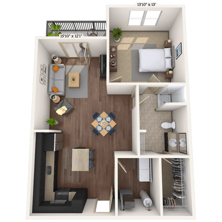 Floorplan image of unit 014070