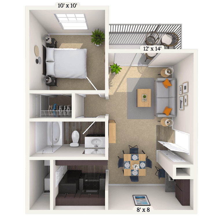 Floorplan image of unit 03323