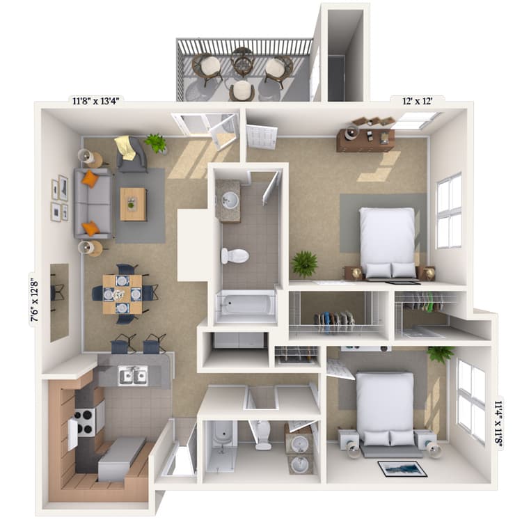 Floorplan image of unit 03312