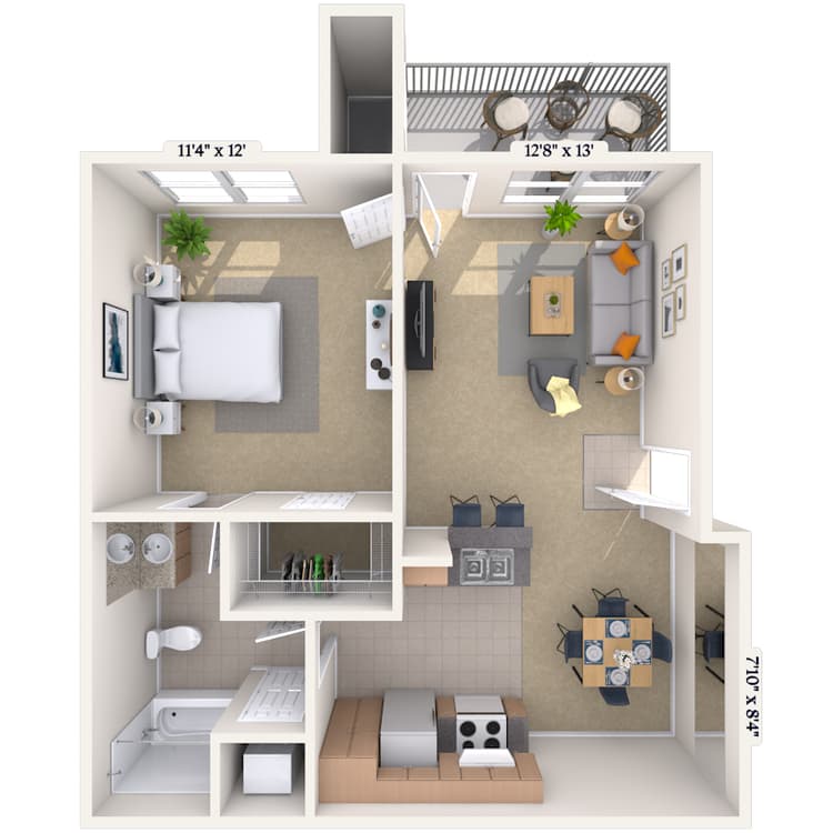 Floorplan image of unit 03316