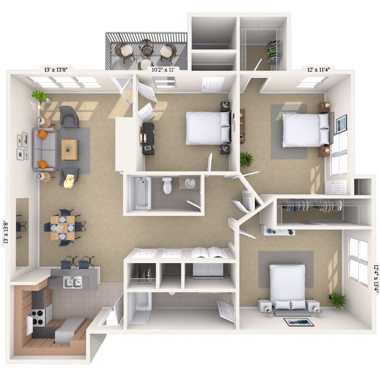 Floorplan image of unit 06612