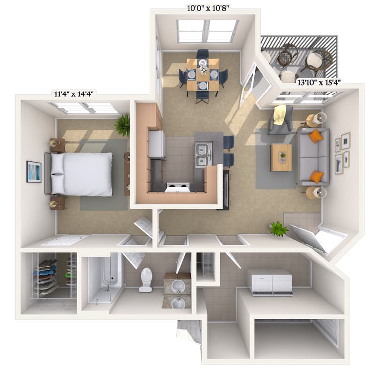 Floorplan image of unit 111124