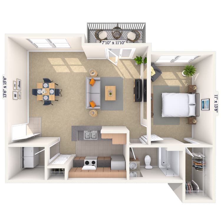 Floorplan image of unit 111127