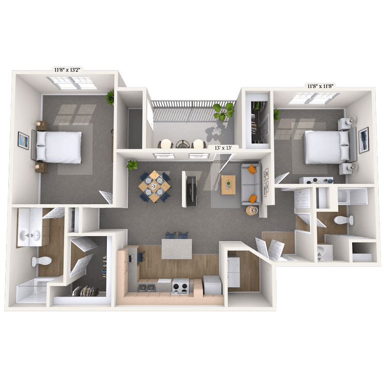 Floorplan image of unit 111114