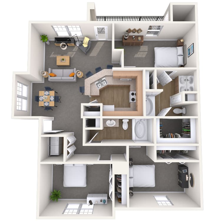 Floorplan image of unit 01819