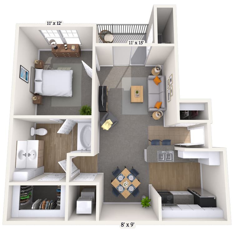 Floorplan image of unit 006622