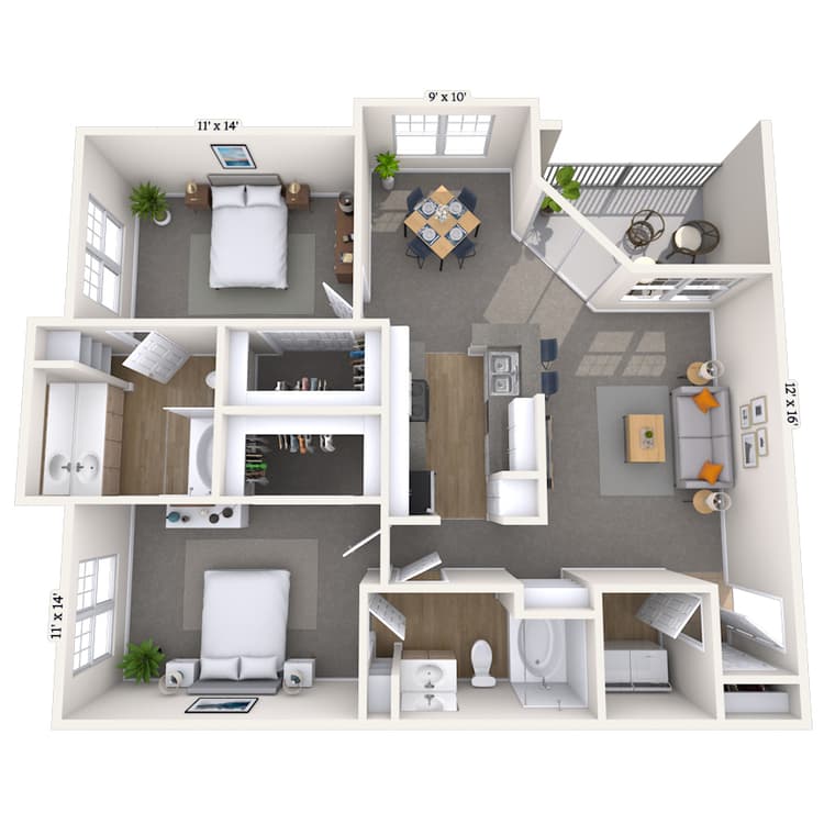 Floorplan image of unit 008836