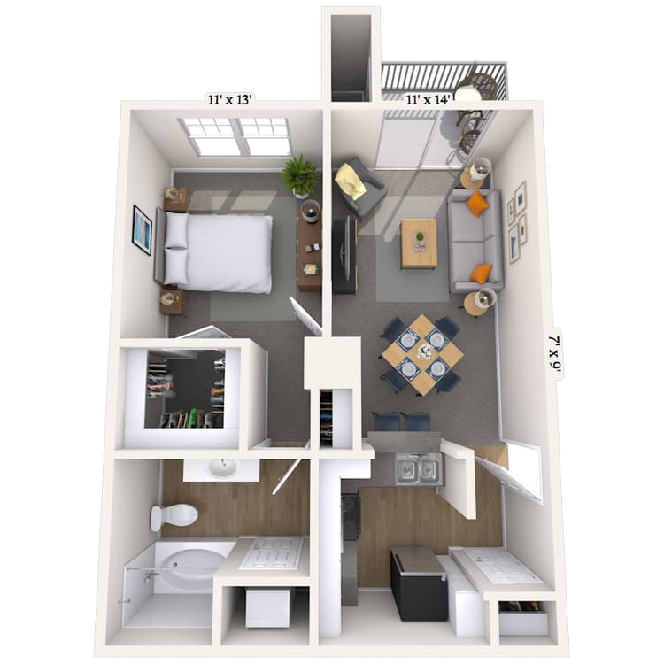 Floorplan image of unit 009914