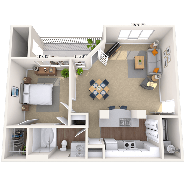 Floorplan image of unit 009907