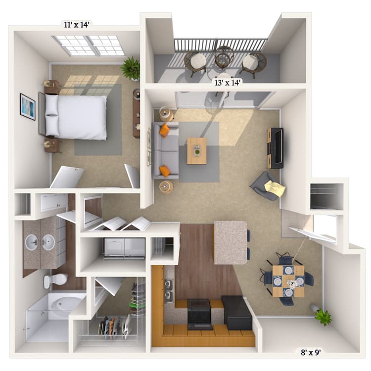 Floorplan image of unit 08816