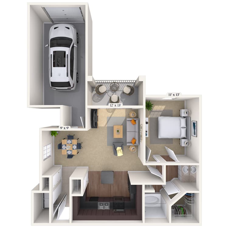 Floorplan image of unit 10107