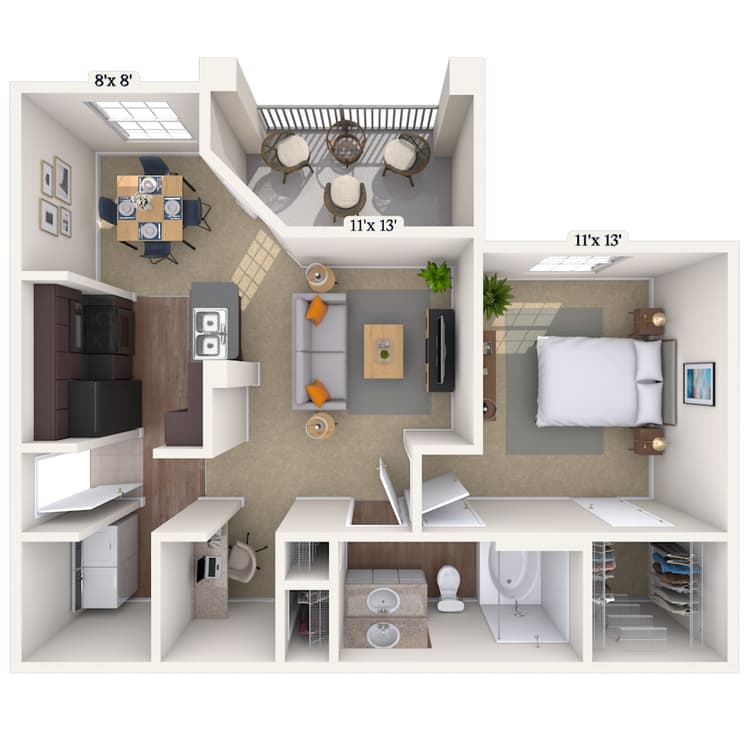 Floorplan image of unit 11105
