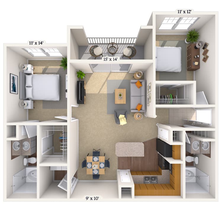 Floorplan image of unit 121216