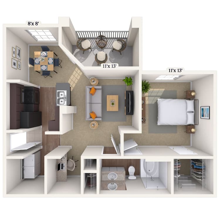 Floorplan image of unit 6306