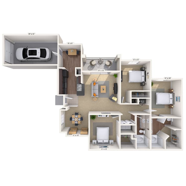 Floorplan image of unit 9101