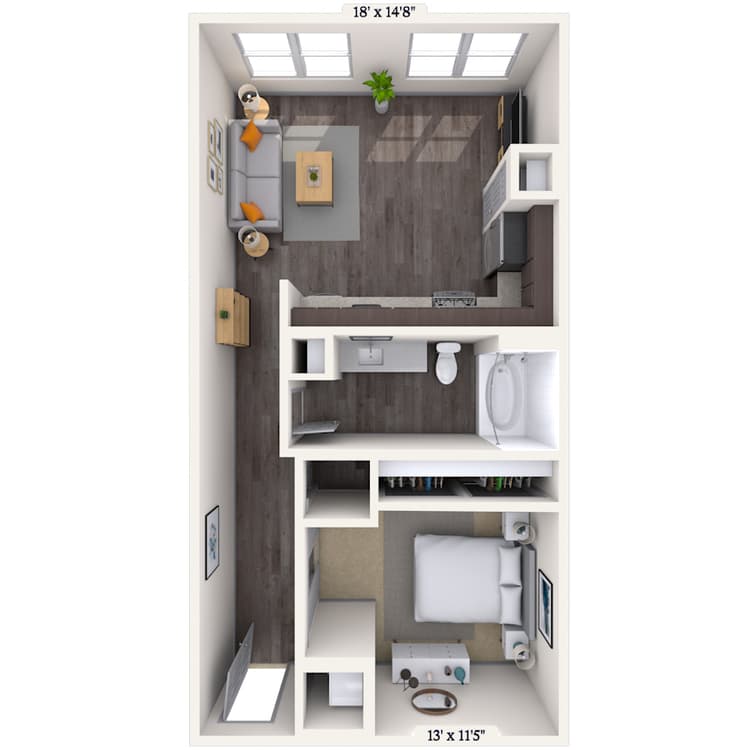 Floorplan image of unit 253