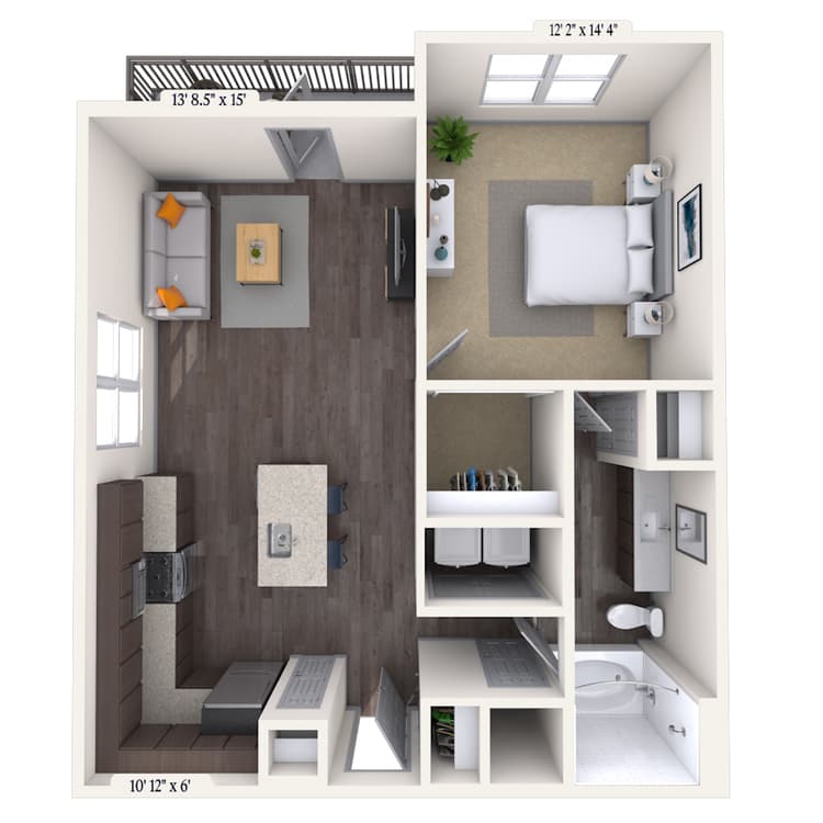 Floorplan image of unit 316