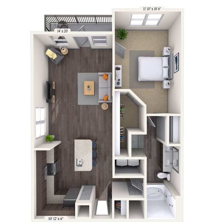 Floorplan image of unit 427