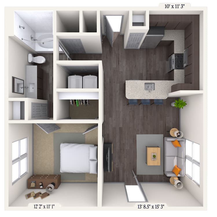 Floorplan image of unit 522
