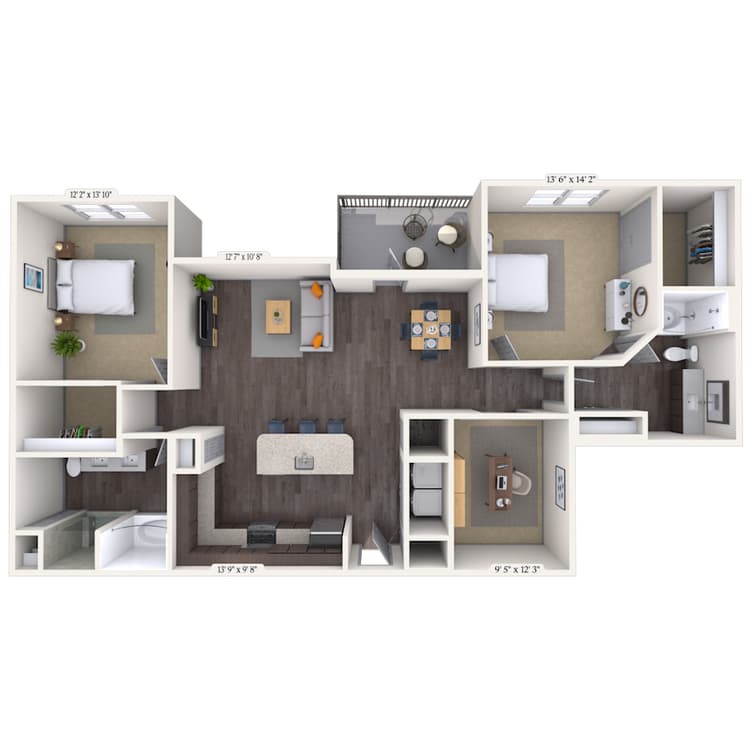 Floorplan image of unit 577