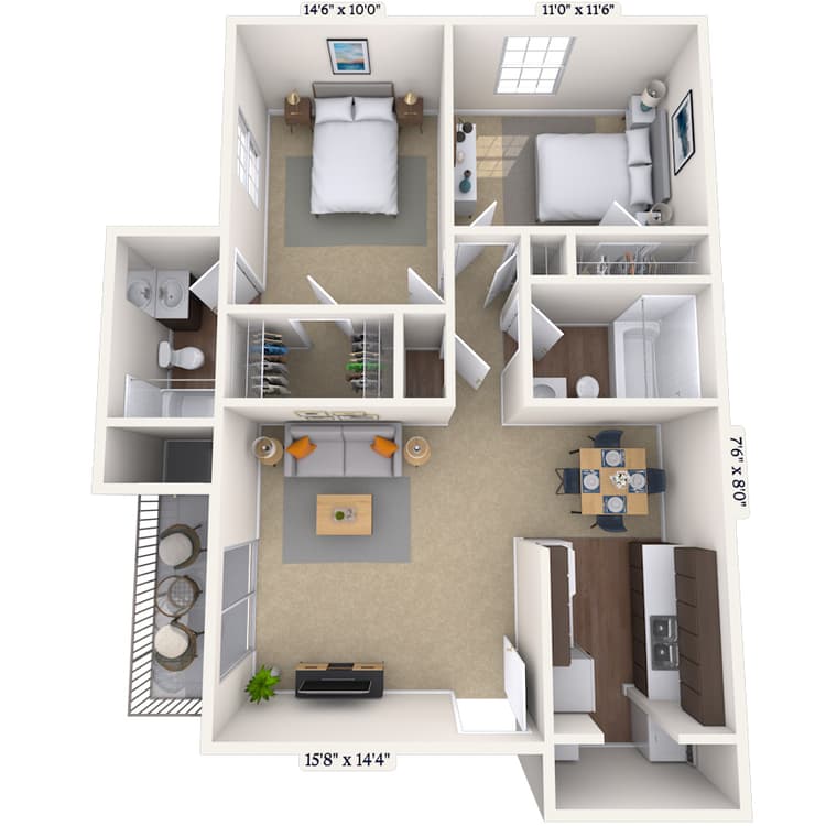 Floorplan image of unit 10258