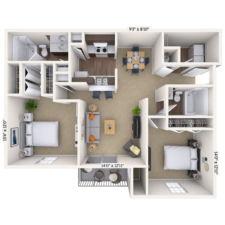Floorplan image of unit 01123