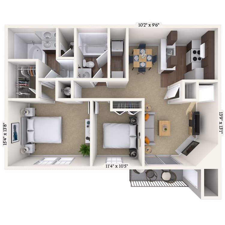 Floorplan image of unit 01152