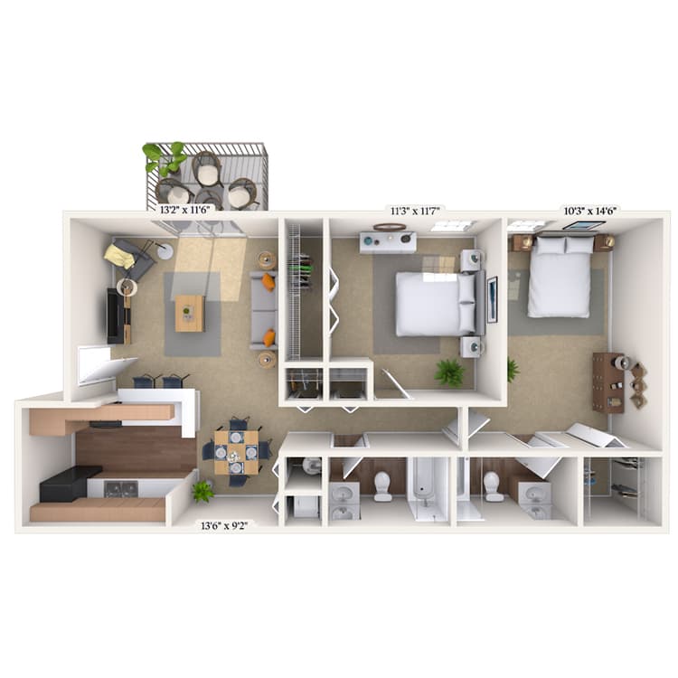 Floorplan image of unit 101006