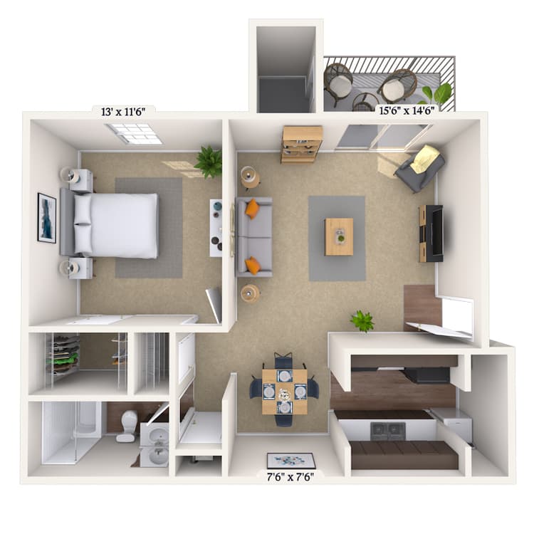 Floorplan image of unit 02276