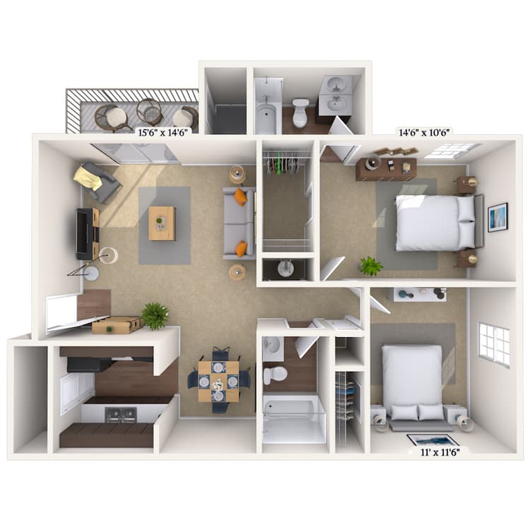 Floorplan image of unit 03324