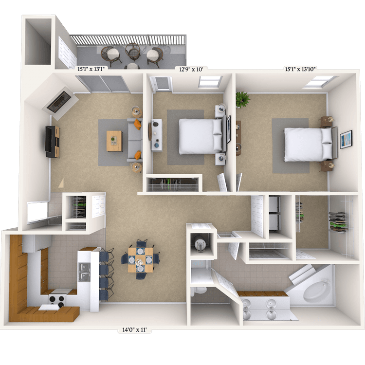 Floorplan image of unit 01098