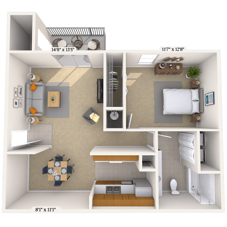 Floorplan image of unit 01135