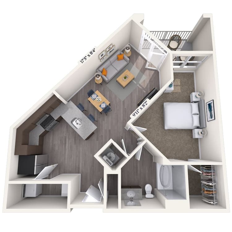 Floorplan image of unit 1108