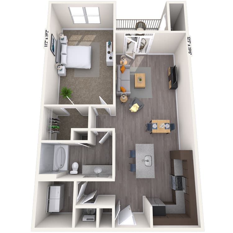 Floorplan image of unit 2204
